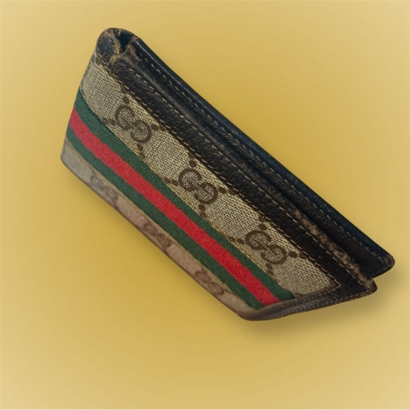Gucci Vintage Ophelia GG coated Canvas Leather Bifold Wallet - Picture 4 of 7